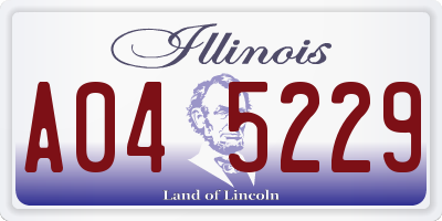 IL license plate A045229