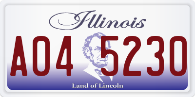IL license plate A045230
