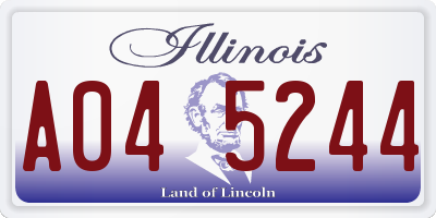 IL license plate A045244