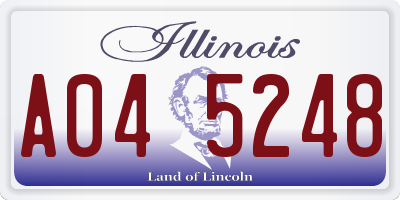 IL license plate A045248