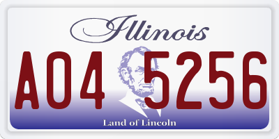 IL license plate A045256