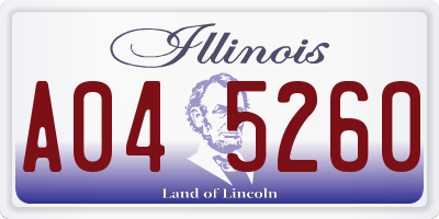IL license plate A045260