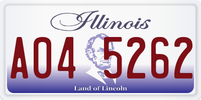 IL license plate A045262