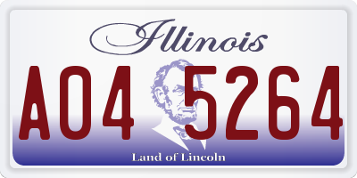 IL license plate A045264
