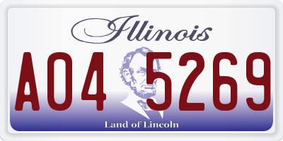 IL license plate A045269