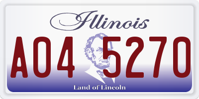 IL license plate A045270