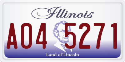 IL license plate A045271