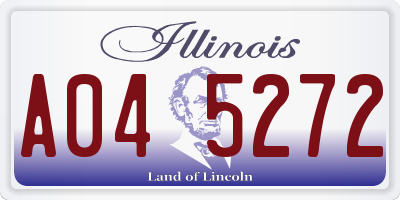 IL license plate A045272
