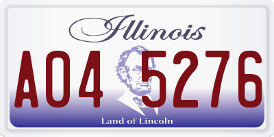 IL license plate A045276