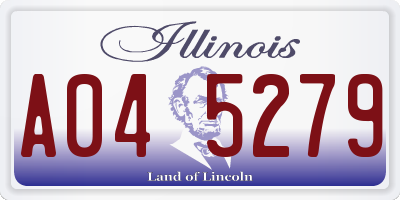 IL license plate A045279