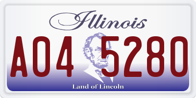 IL license plate A045280