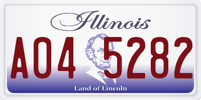 IL license plate A045282