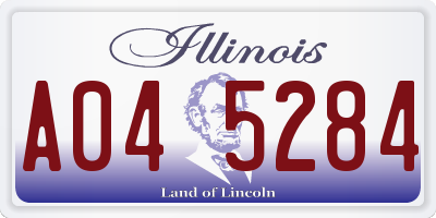 IL license plate A045284