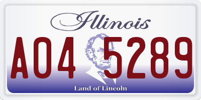 IL license plate A045289