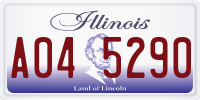 IL license plate A045290