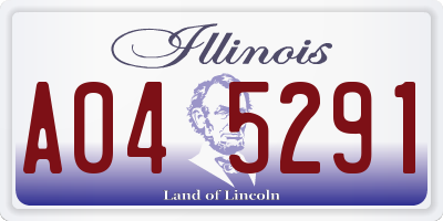 IL license plate A045291
