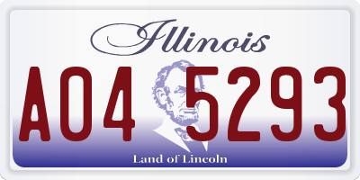 IL license plate A045293