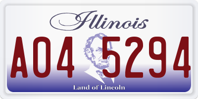IL license plate A045294