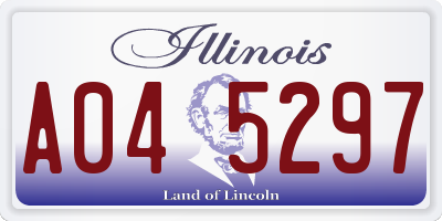 IL license plate A045297
