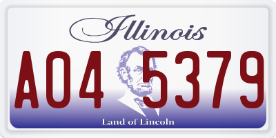 IL license plate A045379