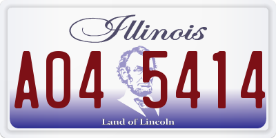 IL license plate A045414