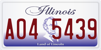 IL license plate A045439