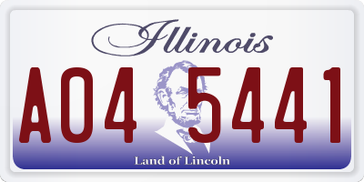 IL license plate A045441