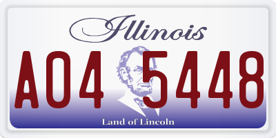 IL license plate A045448