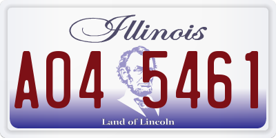IL license plate A045461