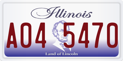 IL license plate A045470