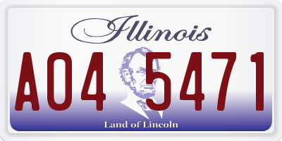IL license plate A045471