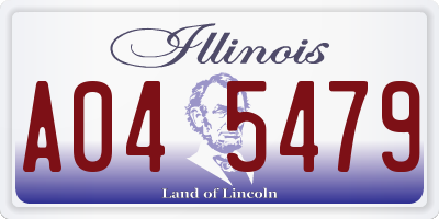 IL license plate A045479