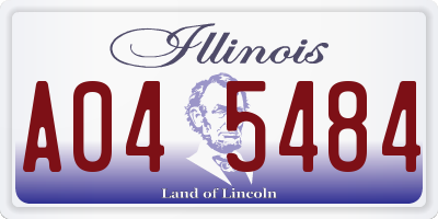 IL license plate A045484