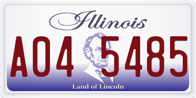 IL license plate A045485
