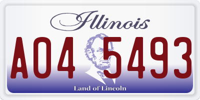 IL license plate A045493