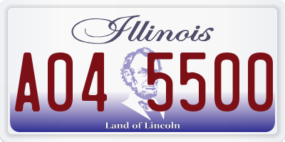 IL license plate A045500