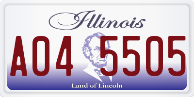 IL license plate A045505