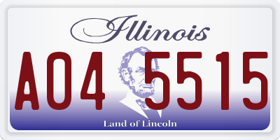 IL license plate A045515