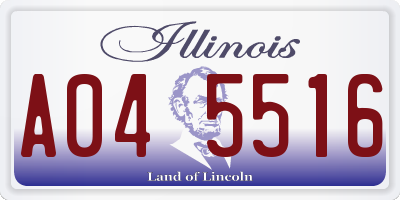 IL license plate A045516