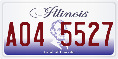 IL license plate A045527