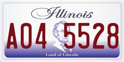 IL license plate A045528