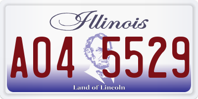 IL license plate A045529