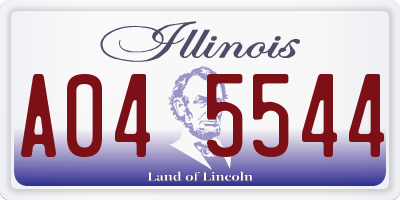 IL license plate A045544