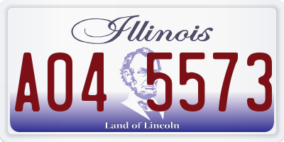 IL license plate A045573