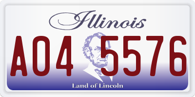IL license plate A045576