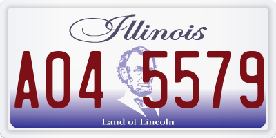 IL license plate A045579