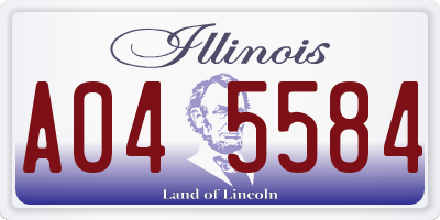 IL license plate A045584