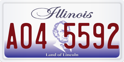 IL license plate A045592