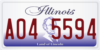 IL license plate A045594