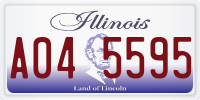 IL license plate A045595